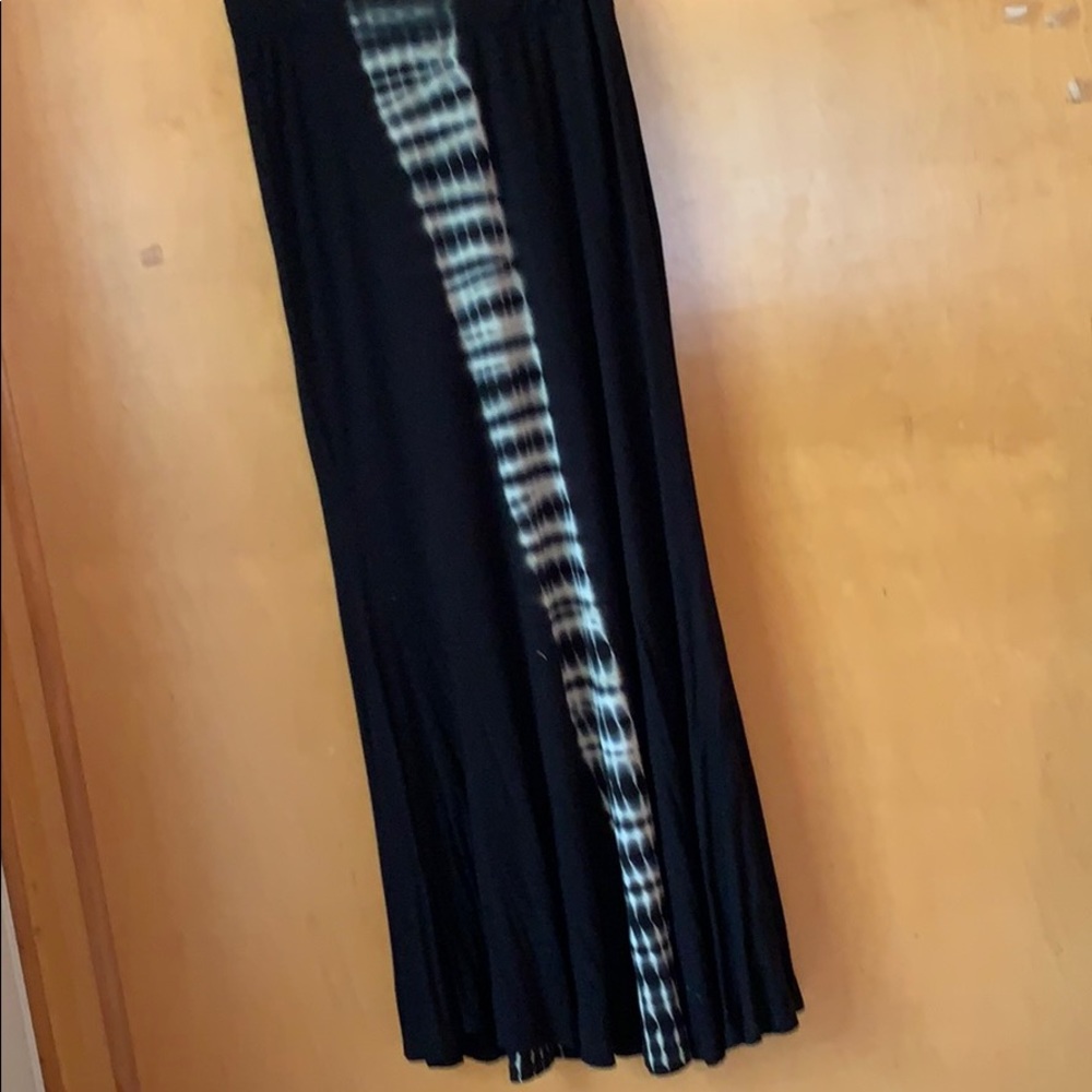 Funky black and white tie dye skirt